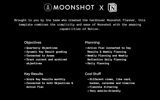 Moonshot OKR Notion Template