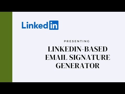 LinkedIn-based Signatures Generator