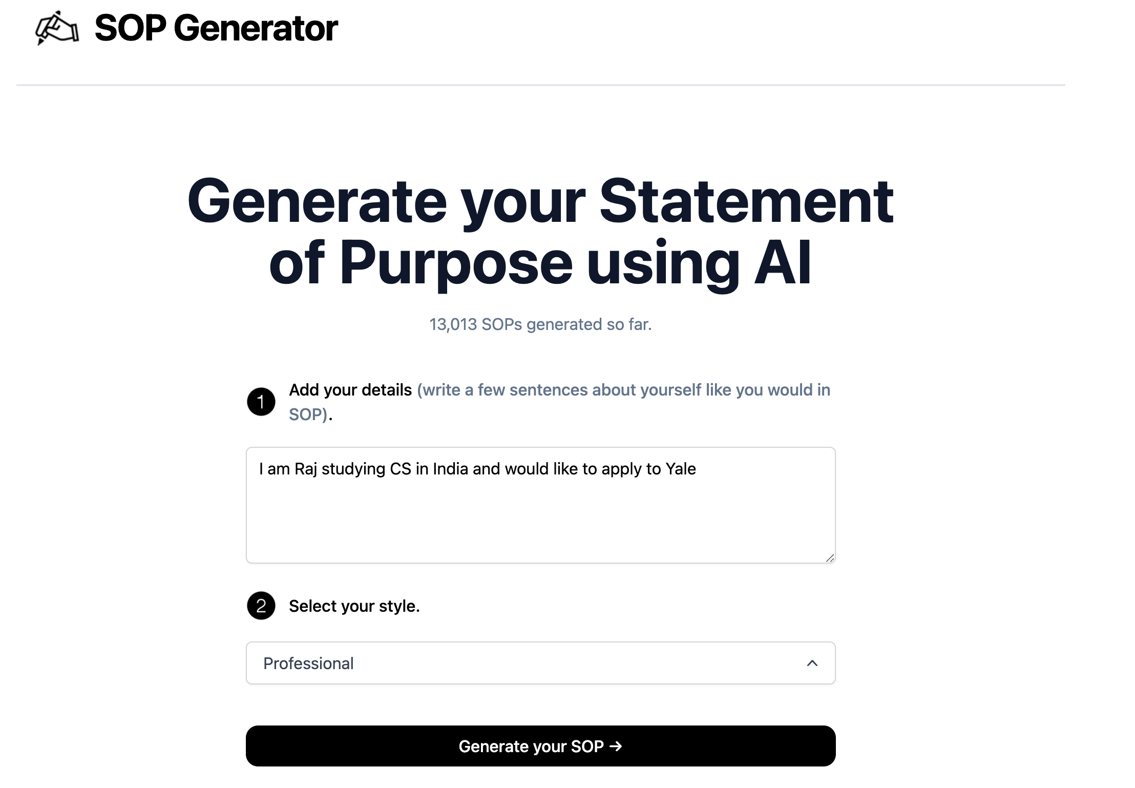SOP Generator