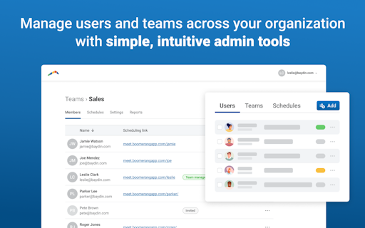 Boomerang Meeting Scheduling for Teams