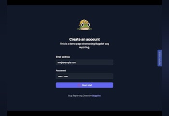 Free Bug Reporting Widget