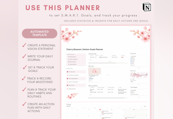 Cherry Blossom | Notion Goals Planner