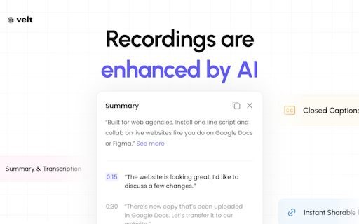 Embedded Recording SDK by Velt
