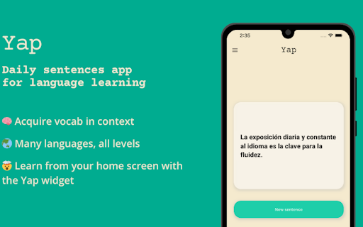 Yap: Daily Sentences Widget