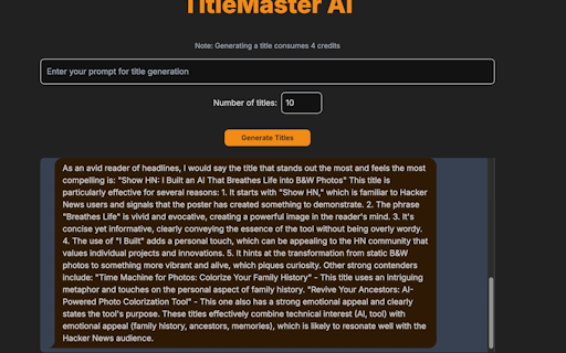 TitleMaster AI - Title Generator