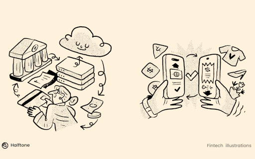 Halftone illustrations