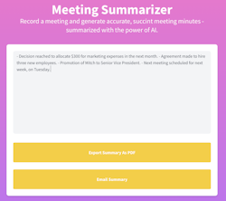 AI Meeting Summarizer