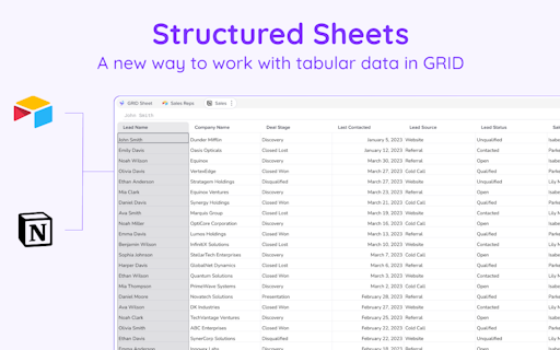 GRID Smart Charts for Notion & Airtable