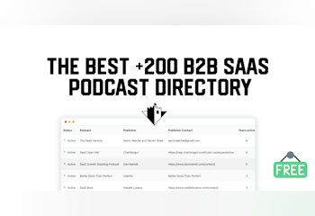 Best +200 B2B SaaS Podcasts Directory