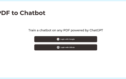 PDF to Chatbot
