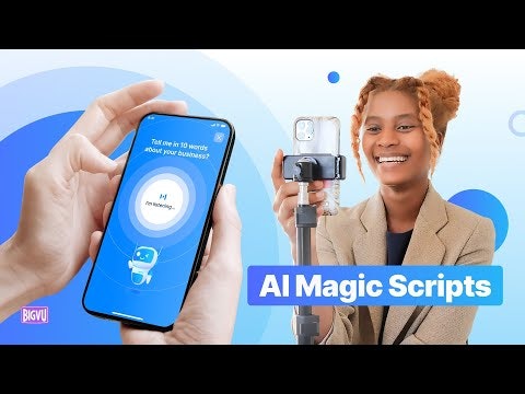 BIGVU Voice to Script AI Magic Writer