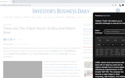 SaberTrade Browser Extension