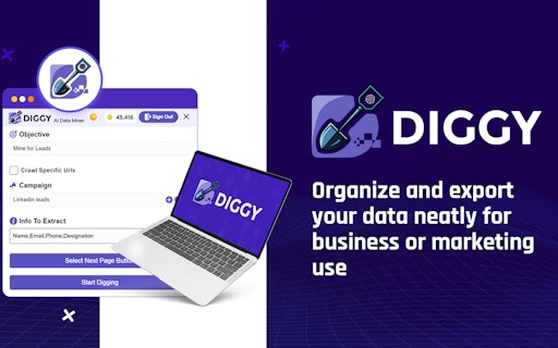 Diggy Miner AI Web Scraper