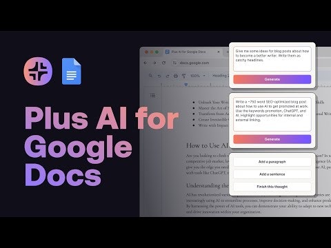 Plus AI for Google Docs