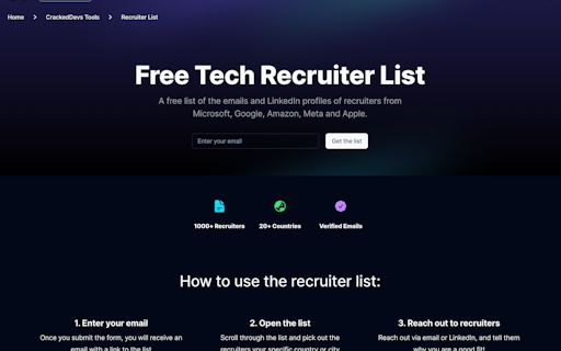Free Tech Recruiter List