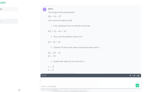 Math.bot: AI Math Solver by GPT-4o