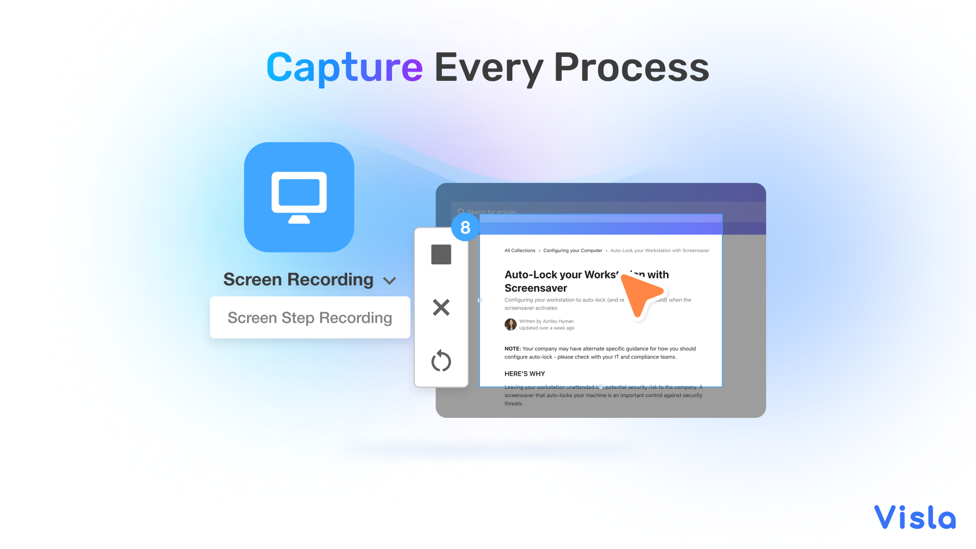 Visla Screen Step Recording