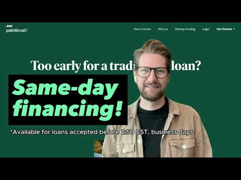 Same-Day Startup Funding by Paintbrush