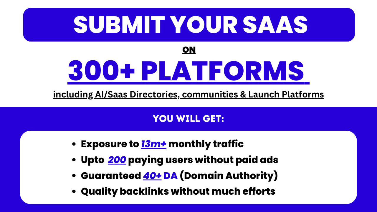 Submit your Saas