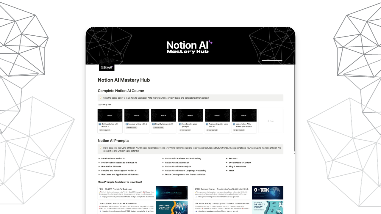 Notion AI Mastery Hub