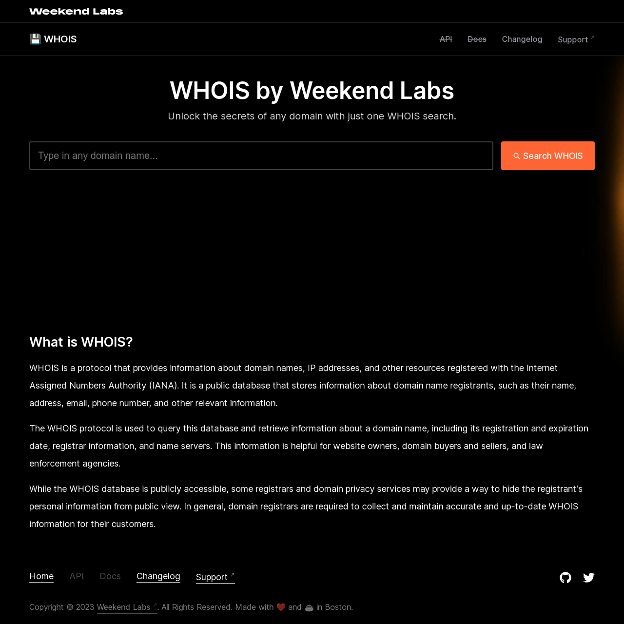 WHOIS by Weekend Labs