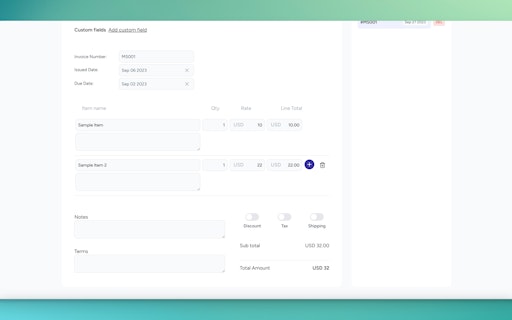 Free Invoice generator