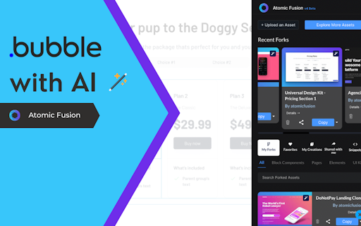 Atomic Fusion: AI Copy for Bubble Pages