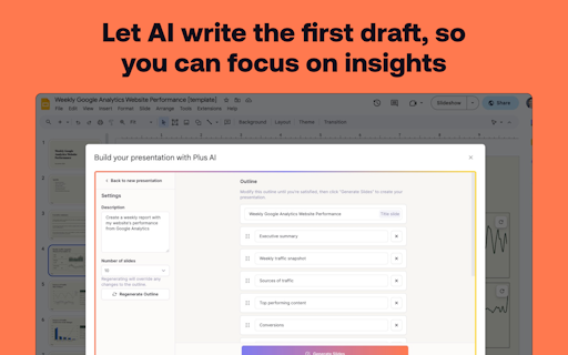 Plus AI Google Analytics Reports