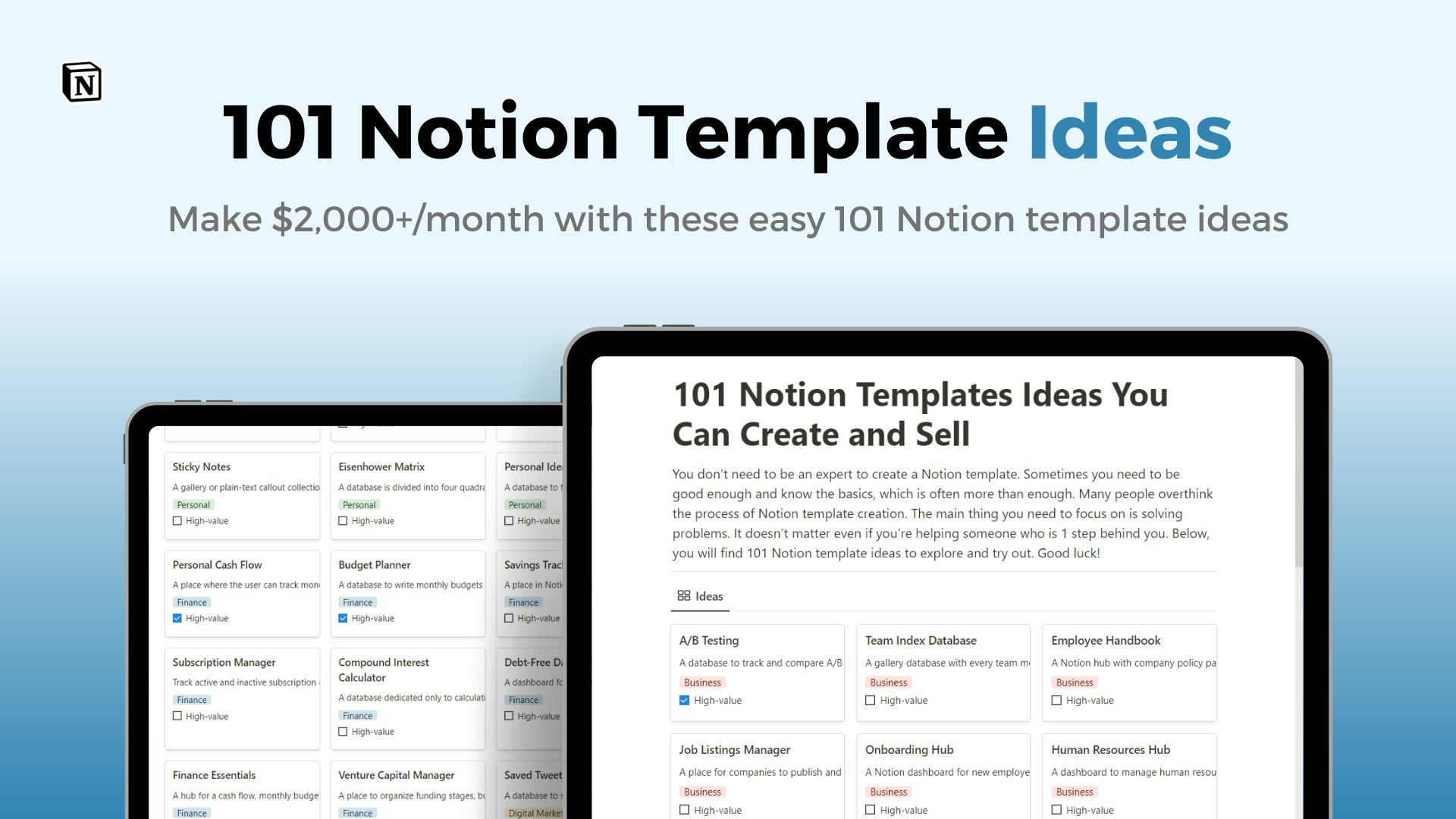 101 Notion Template Ideas You Can Create