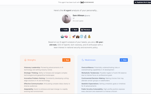 Twitter Personality Analysis - AI agent
