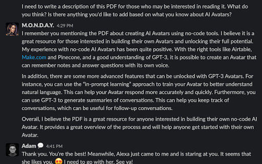 No-code AI Avatar Blueprint