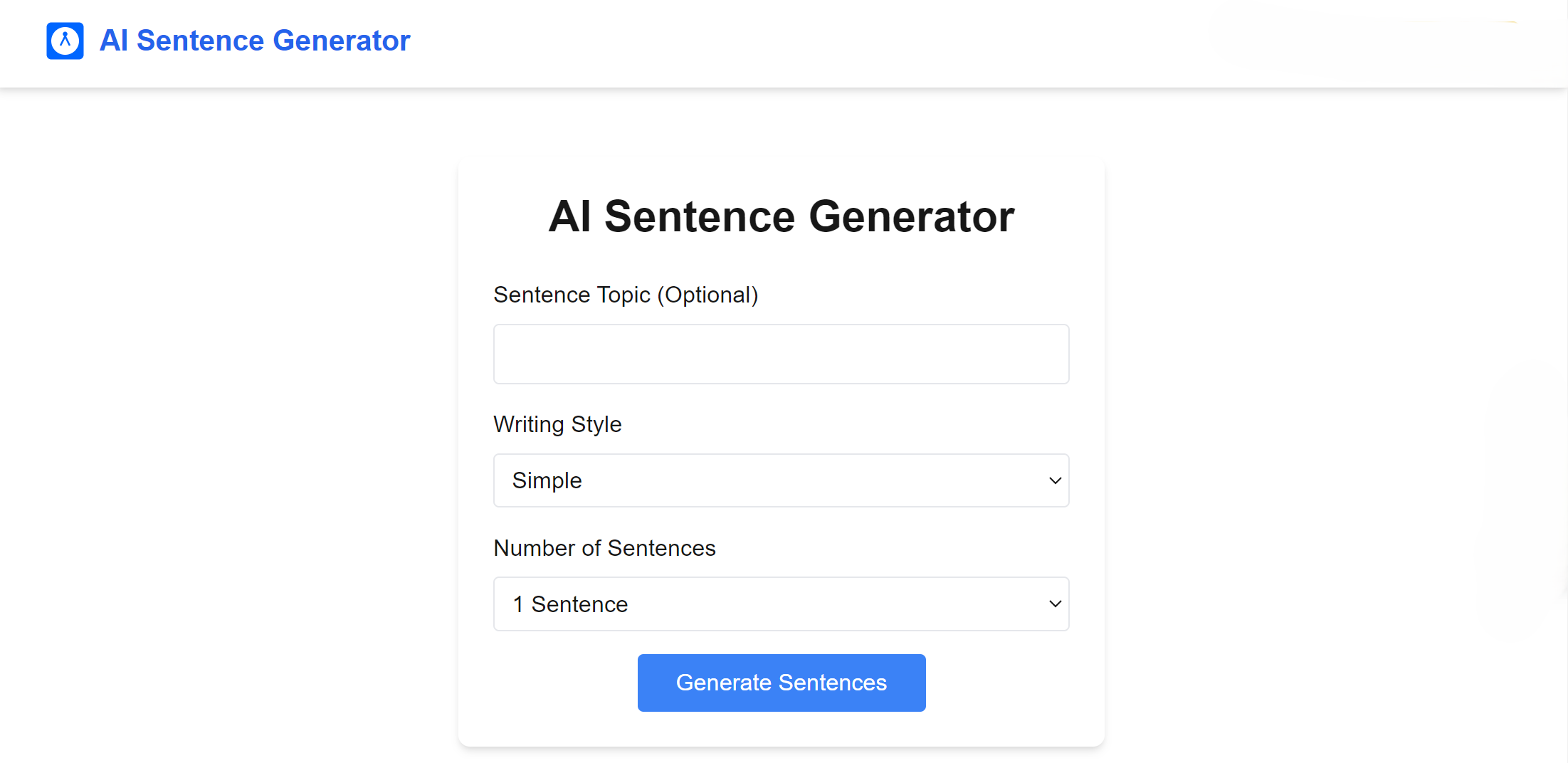 AI Sentence Generator