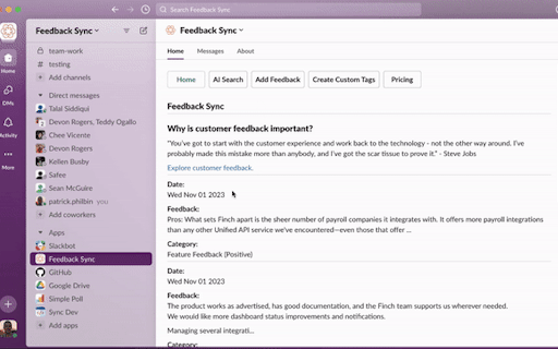 Feedback Sync