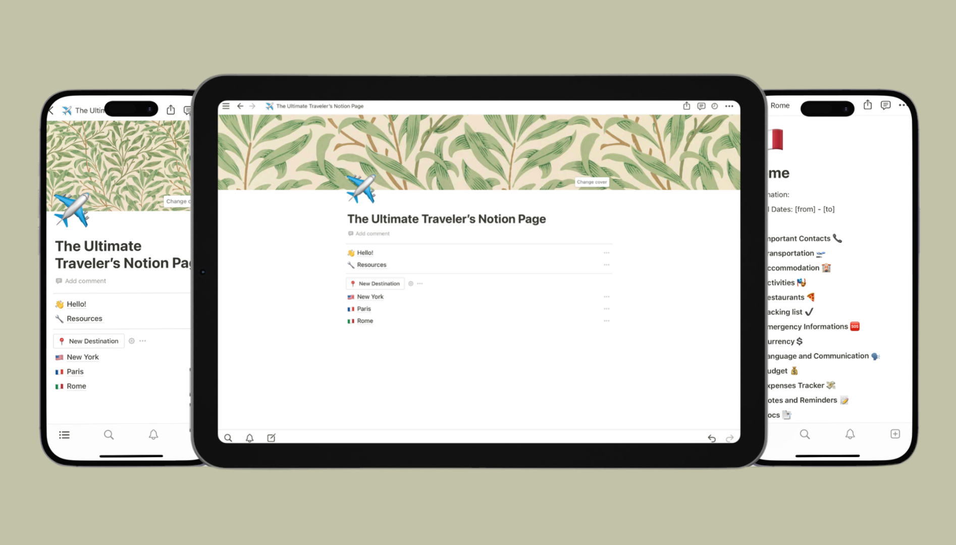 The Ultimate Traveler’s Notion Template