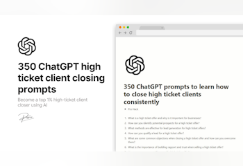 350 ChatGPT High-Ticket Prompts Bundle