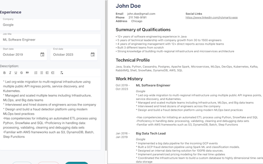 Smart CV Generator
