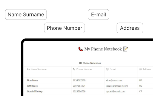 Notion Phone Notebook