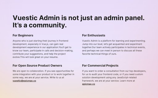 Vuestic Admin 3.0