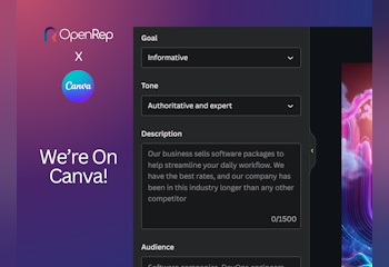 Canva x OpenRep AI Caption Generator
