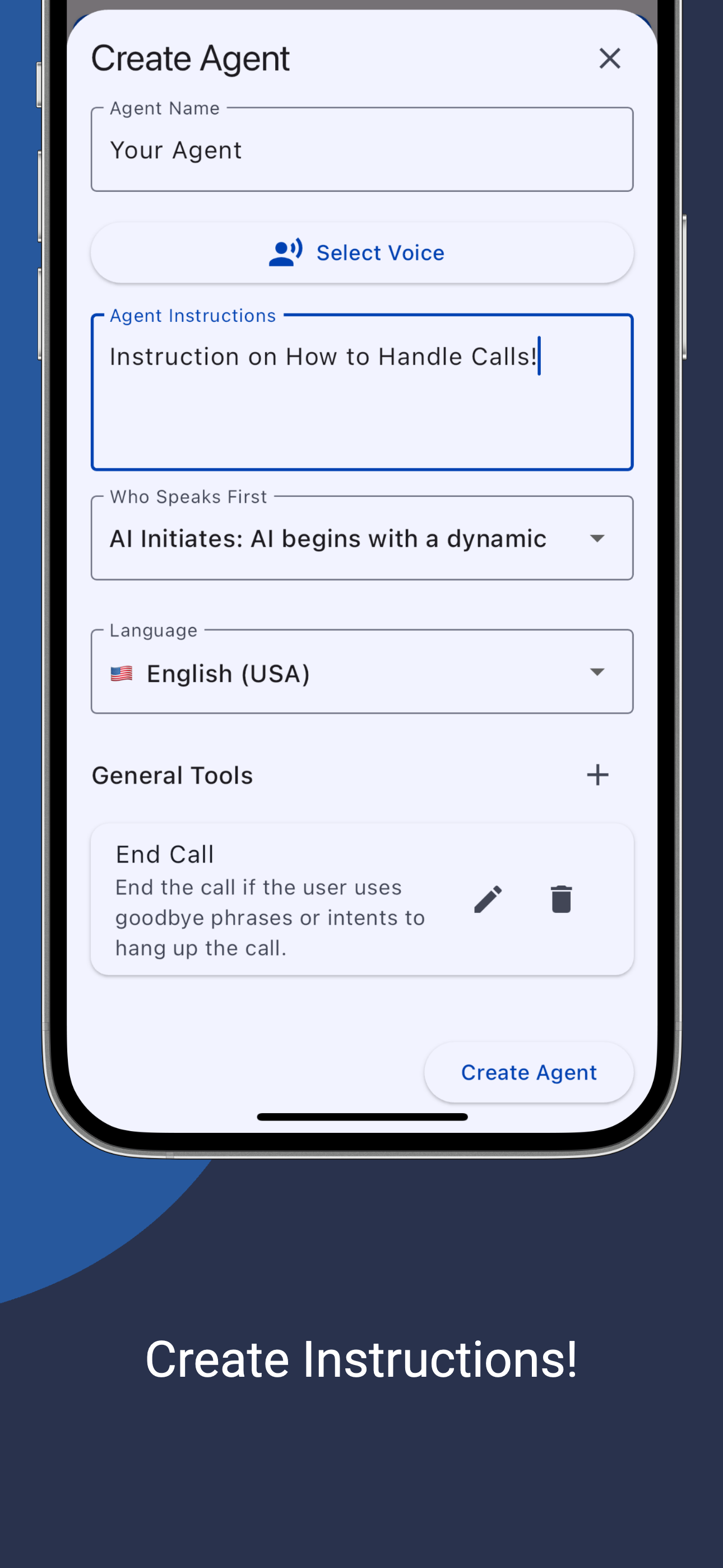 AI Agent: That handles and makes Calls