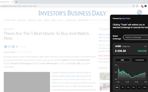 SaberTrade Browser Extension