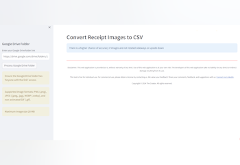 Receipts to CSV