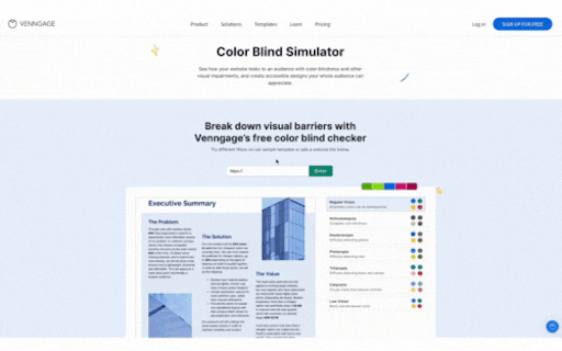 Venngage Color Blind Simulator
