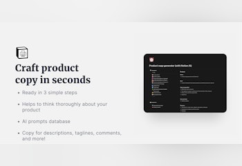 Product copy generator (with Notion AI)