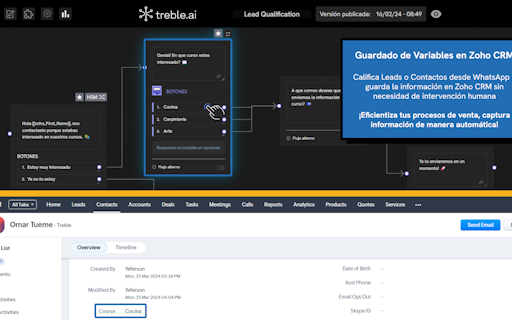 Treble.ai + Zoho CRM