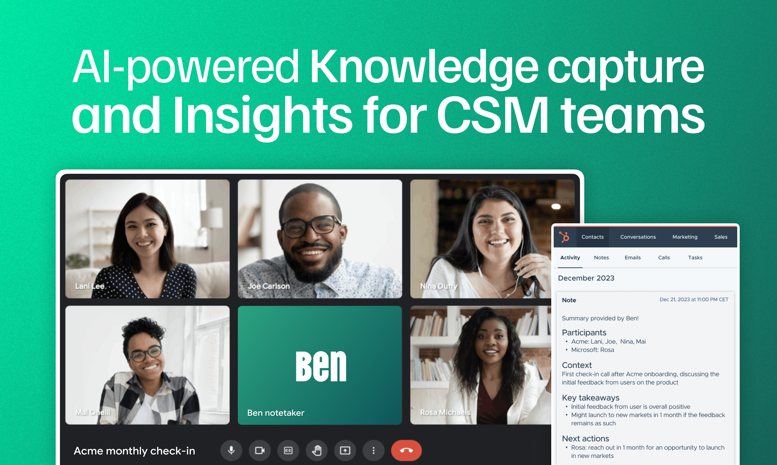 BEN - Gong for CSM teams!