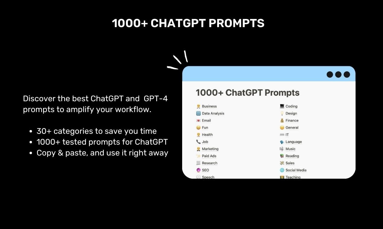 1000+ ChatGPT Prompts