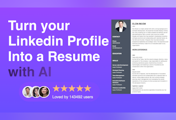 Convert your LinkedIn into a Resume!
