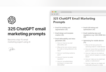 325 ChatGPT Email Marketing Prompts Pack