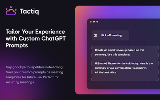 Tactiq AI Meeting Kits
